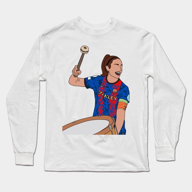 Alexia Putellas Celebration Long Sleeve T-Shirt by WilliamCreus